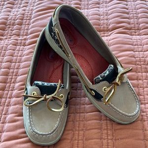 Sperry glitter cheetah loafers